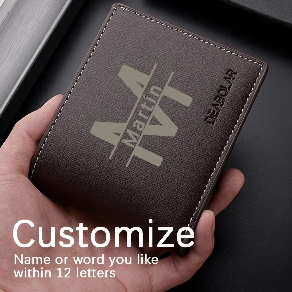 Interior Design Name Card - Gepersonaliseerde vintage portemonnee voor heren –
