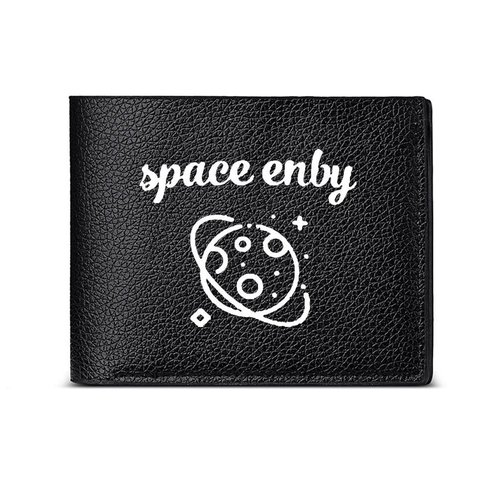 Interior Design Graphic Standards - Space Enby Print Herenportemonnee Kaarthouder Casual
