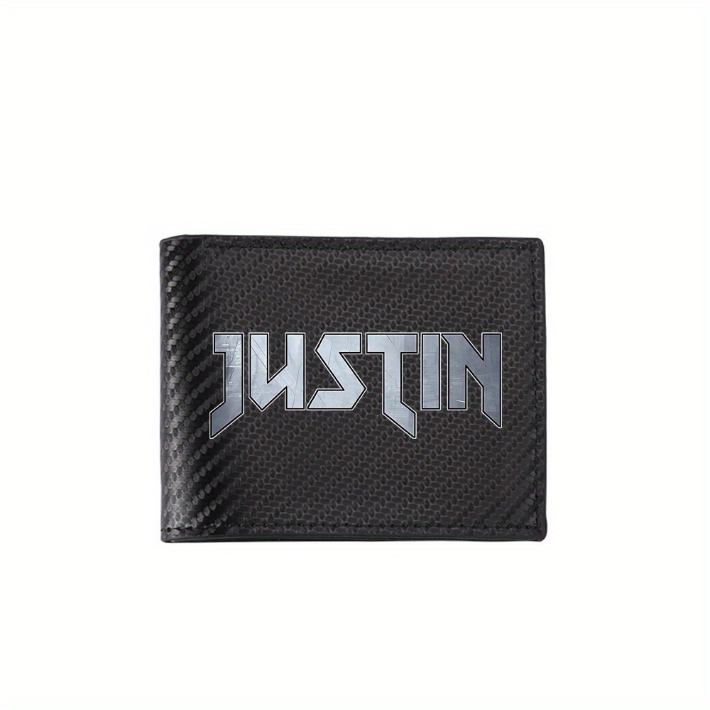Metalen stijl naam Justin logo - Interior Design Name Card recensie en prijs