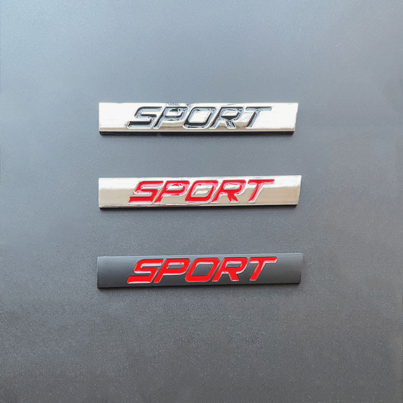 3D Metal Zwart Chroom Logo Spo - Interior Design Logo recensie en prijs
