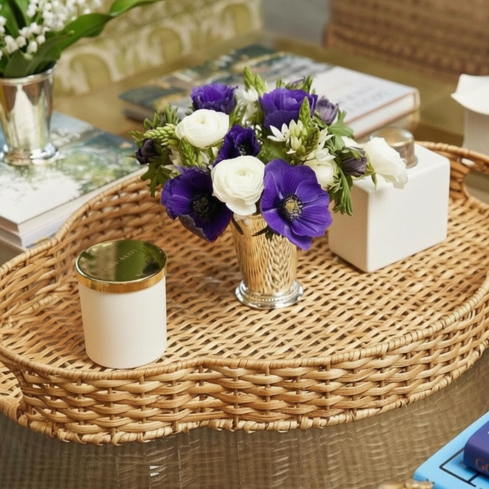Rieten dienblad met handvatten - Rattan Tray Handle recensie en prijs