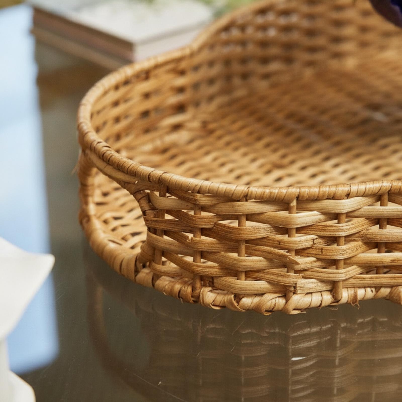 Rieten dienblad met handvatten - Rattan Tray Handle recensie en prijs