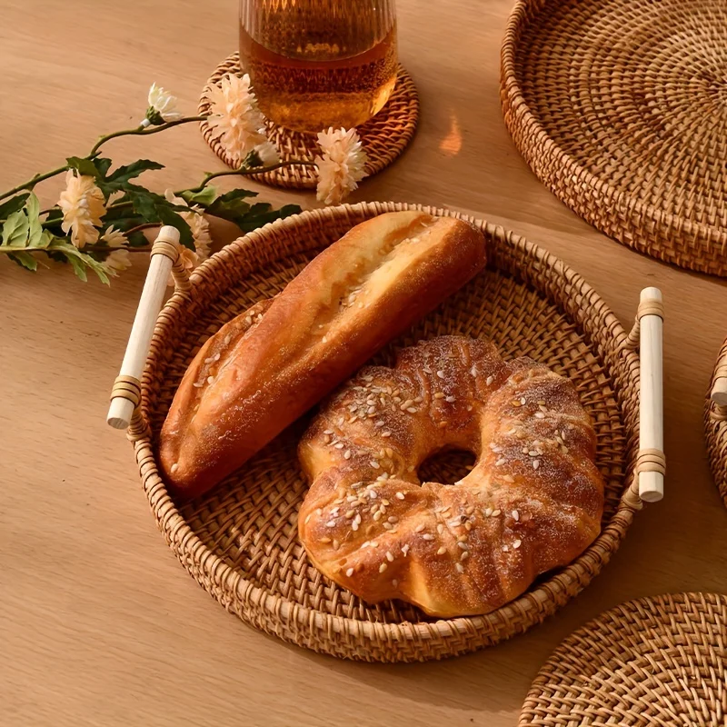 1 stuk ambachtelijk vervaardig - Rattan Tray Handle recensie en prijs