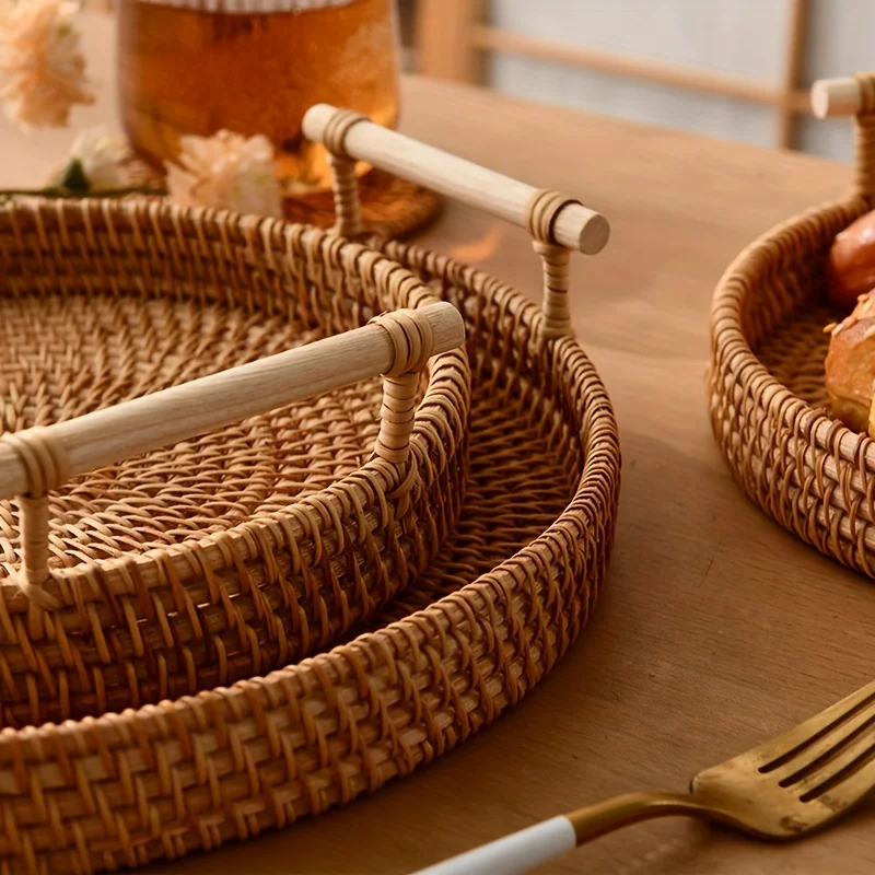 1 stuk ambachtelijk vervaardig - Rattan Tray Handle recensie en prijs