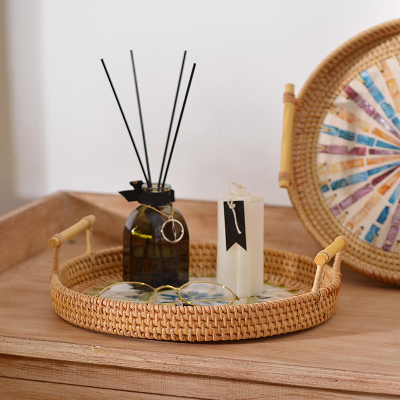 Rotan opbergbak met ronde mand - Rattan Tray Handle recensie en prijs