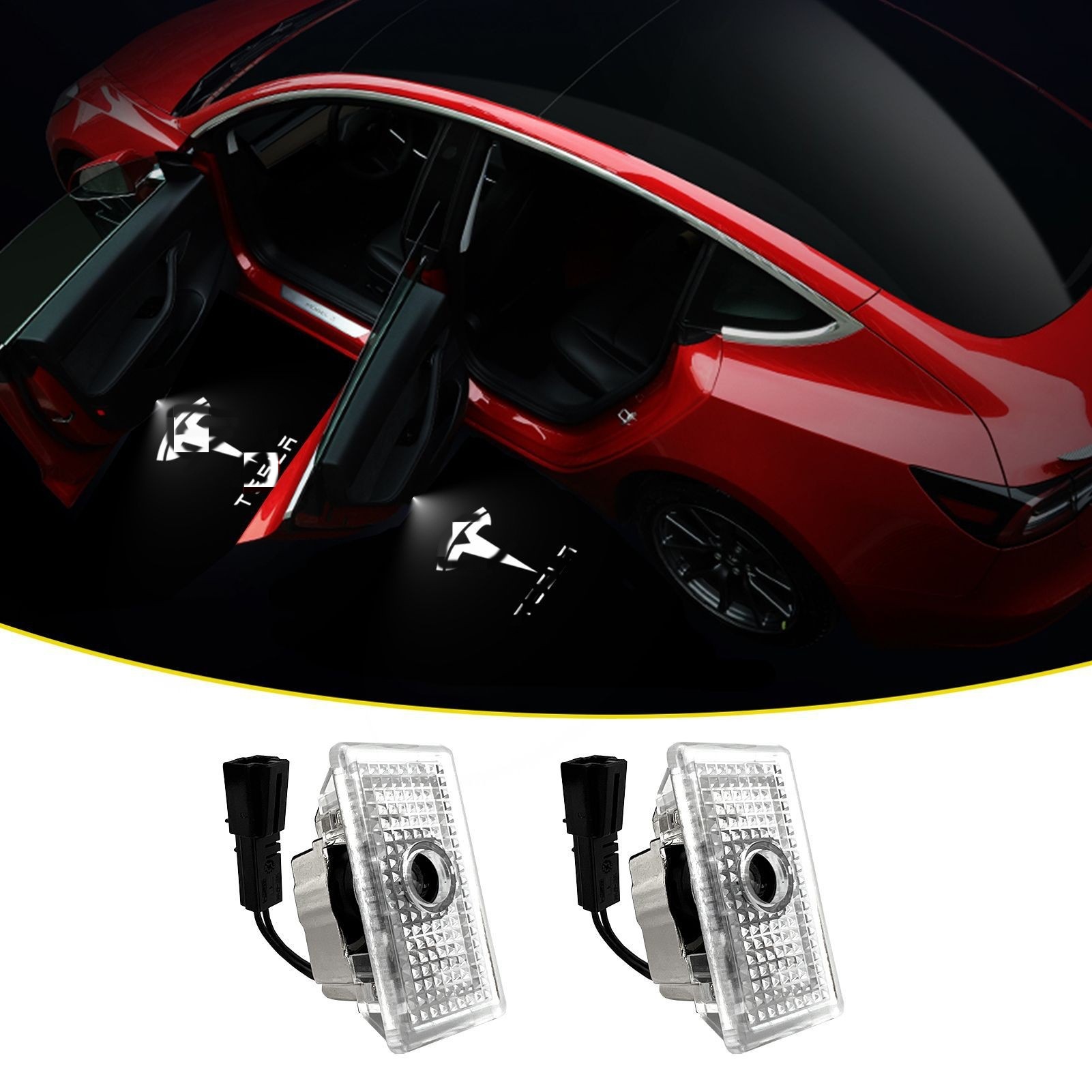 2/4 stuks Auto Deur LED Logo P - Interior Design Logo recensie en prijs