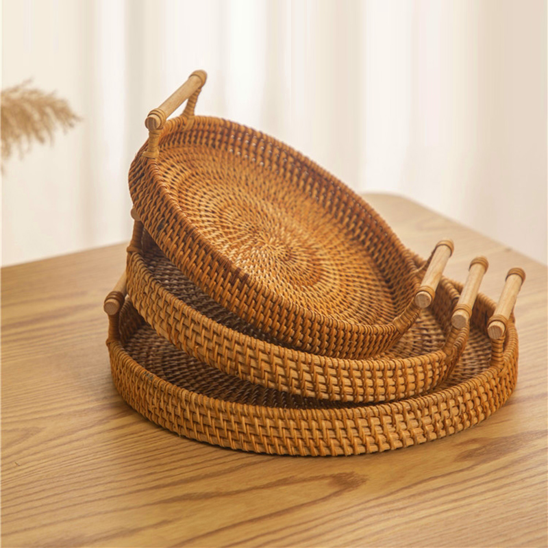 Opbergmand met rotan riemhandv - Rattan Tray Handle recensie en prijs