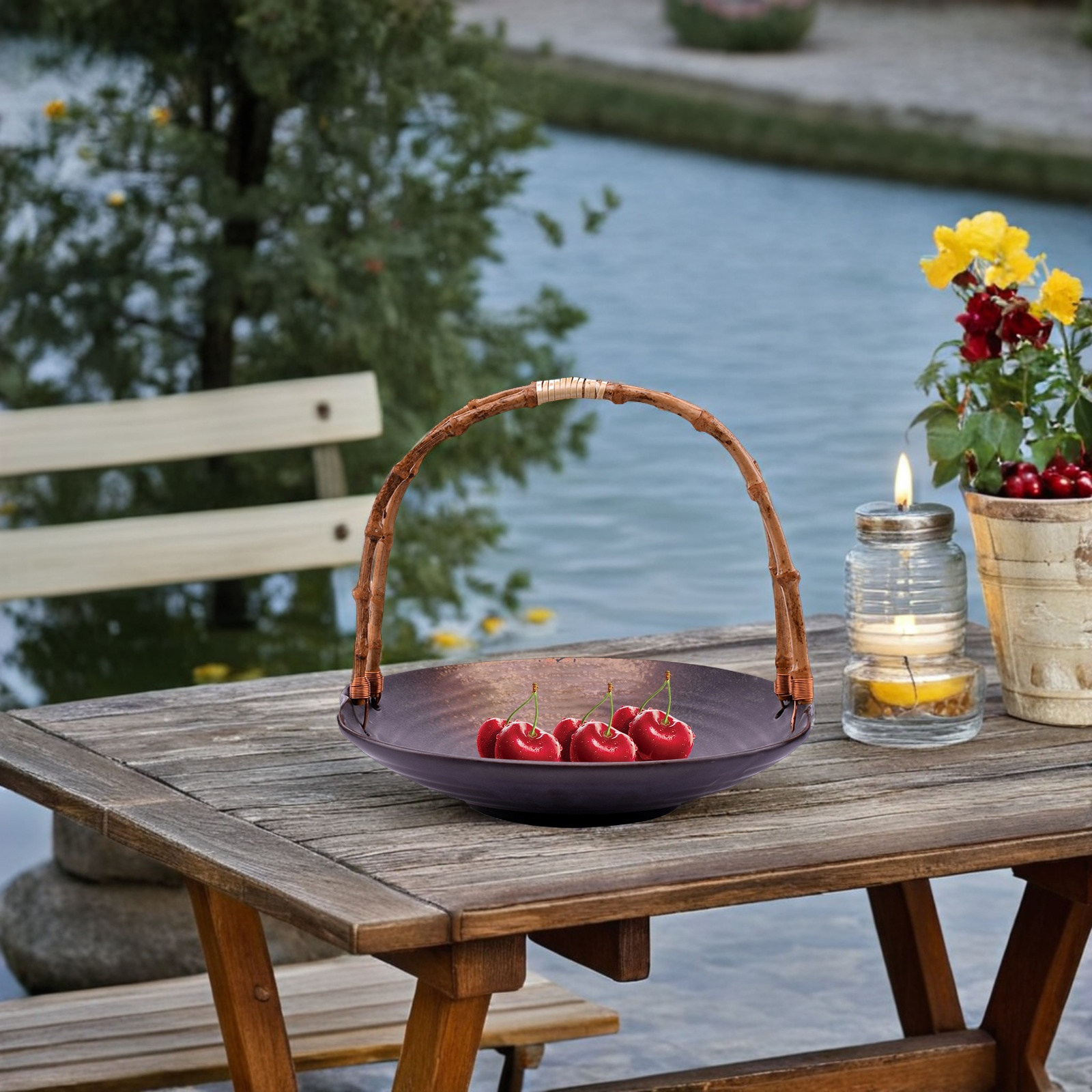Rotan rieten dienbladhandvat,  - Rattan Tray Handle recensie en prijs
