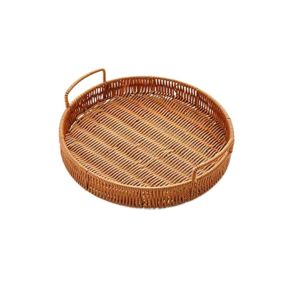 Imitatie rotan opbergmand met  - Rattan Tray Handle recensie en prijs